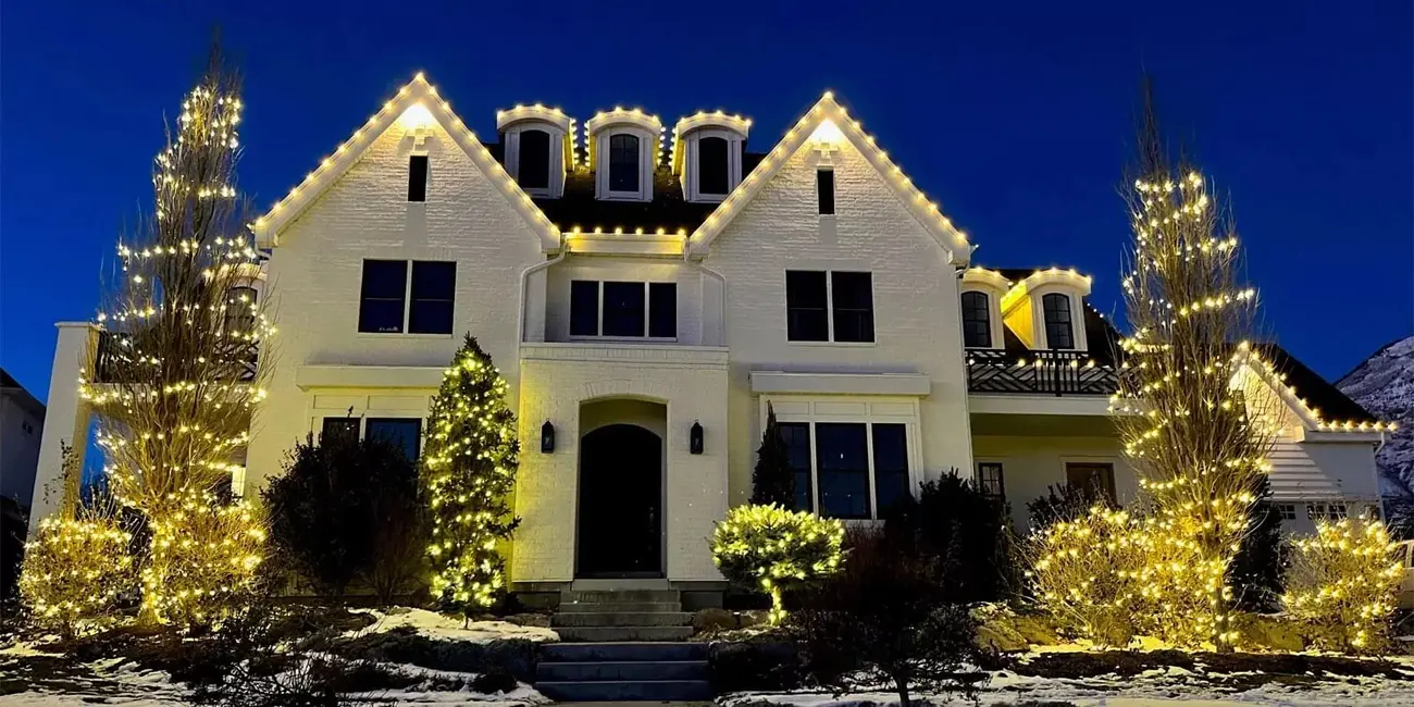 Christmas light installation