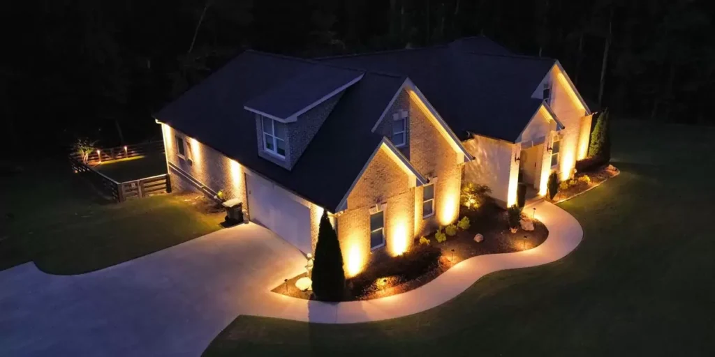 accent lighting installation