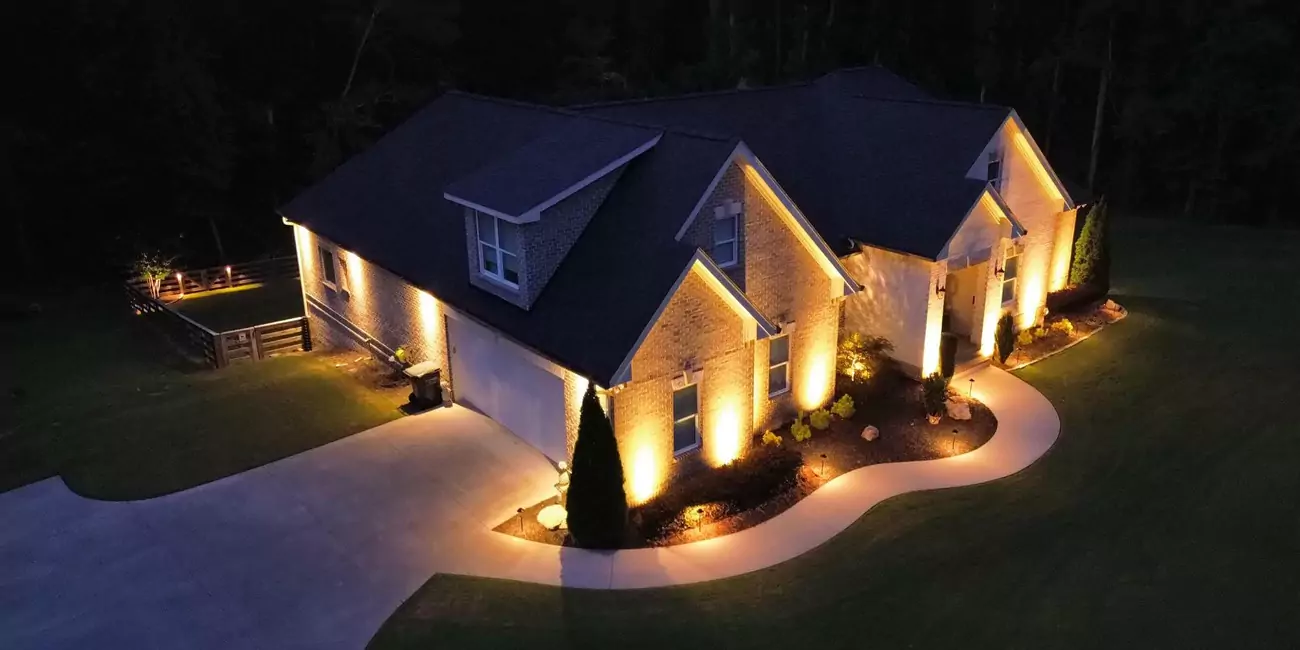 accent lighting installation
