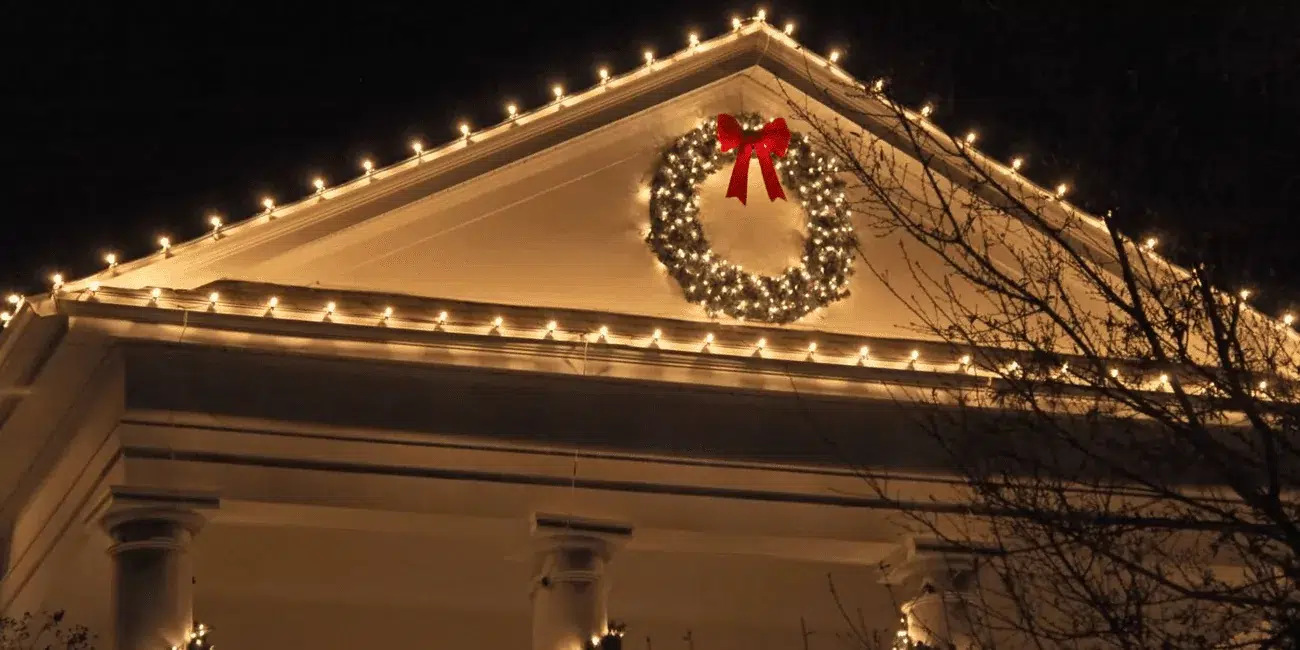 christmas light installation