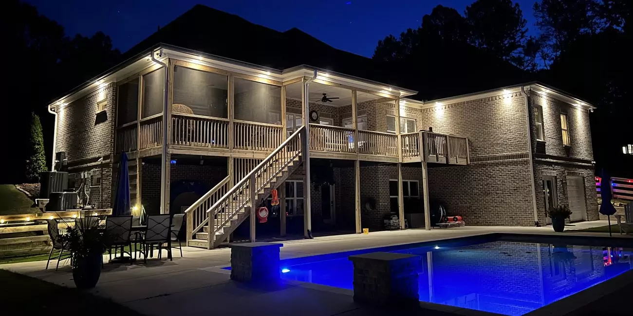 soffit lighting installation